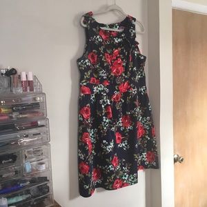 Ixia ModCloth roses tea dress 1x Pennsylvania polka dress